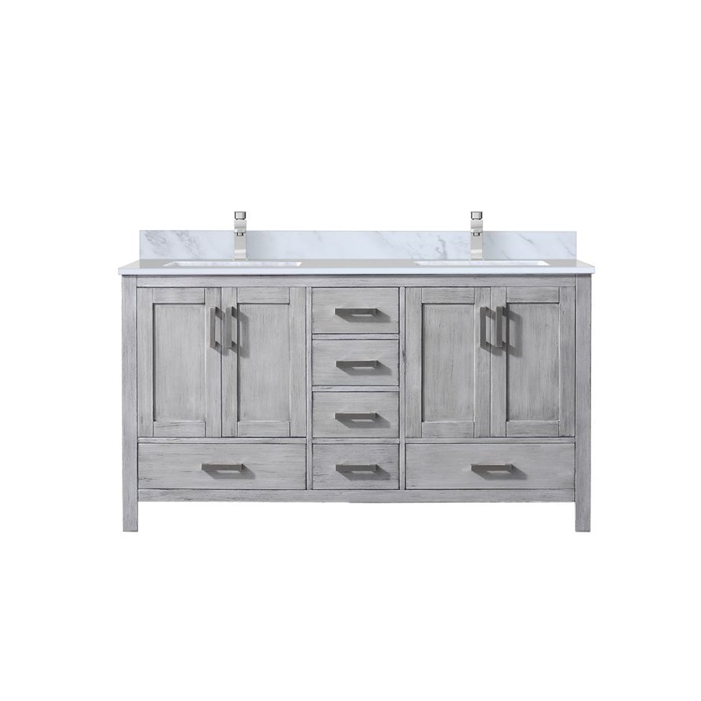 Jacques 60 in. W x 22 in. D Distressed Grey Double Bath Vanity
