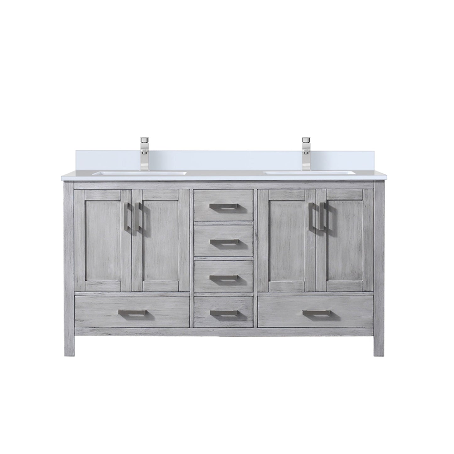Jacques 60 in. W x 22 in. D Distressed Grey Double Bath Vanity