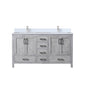 Jacques 60 in. W x 22 in. D Distressed Grey Double Bath Vanity