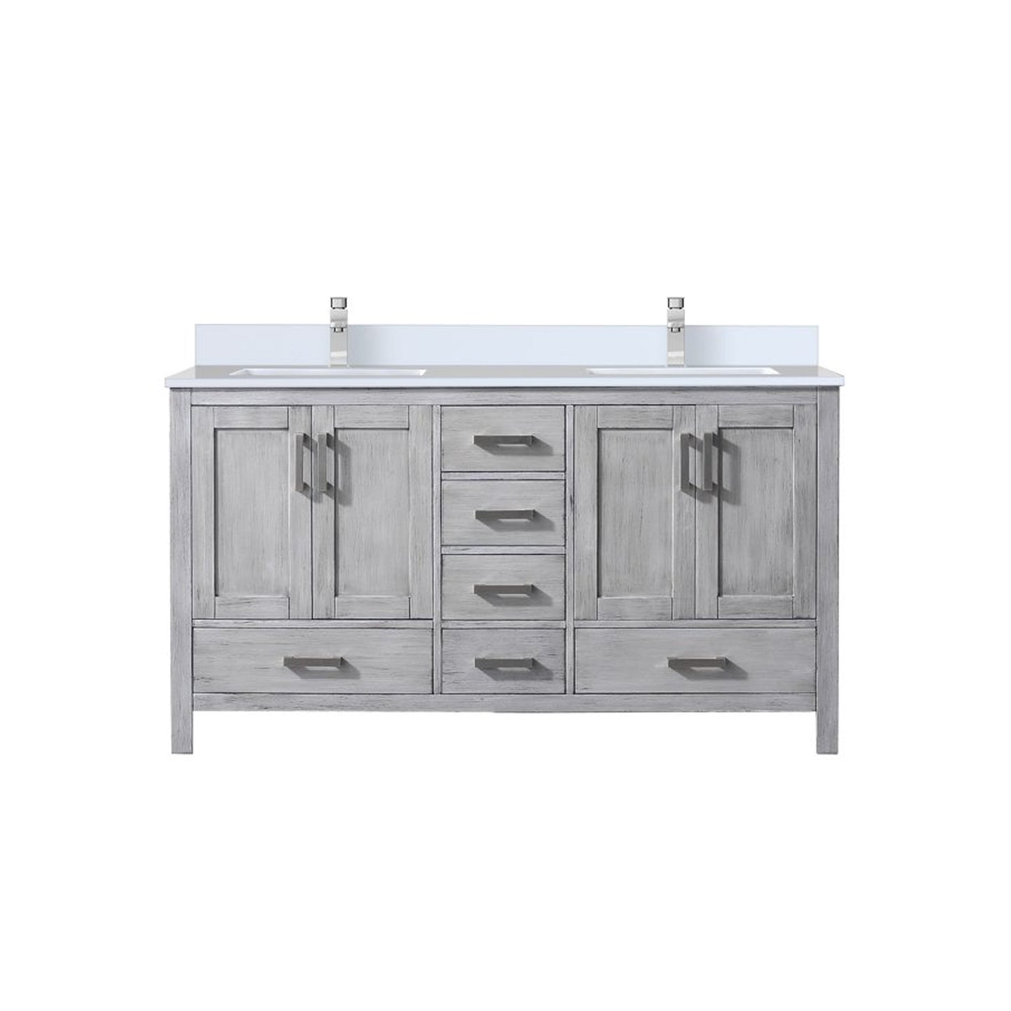 Jacques 60 in. W x 22 in. D Distressed Grey Bath Vanity