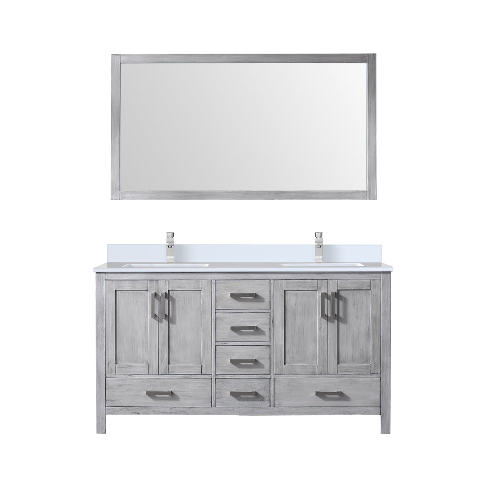 Jacques 60 in. W x 22 in. D Distressed Grey Bath Vanity