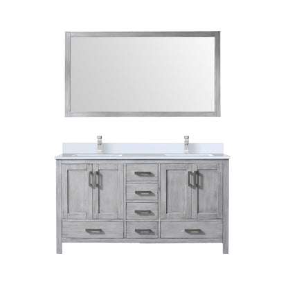 Jacques 60 in. W x 22 in. D Distressed Grey Bath Vanity