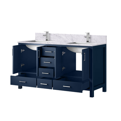 Jacques 60 in. W x 22 in. D Navy Blue Double Bath Vanity