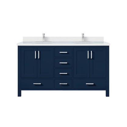 Jacques 60 in. W x 22 in. D Navy Blue Double Bath Vanity