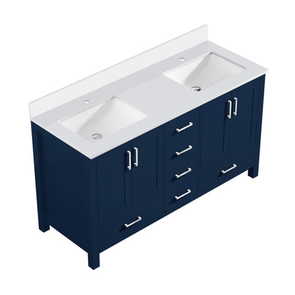 Jacques 60 in. W x 22 in. D Navy Blue Bath Vanity