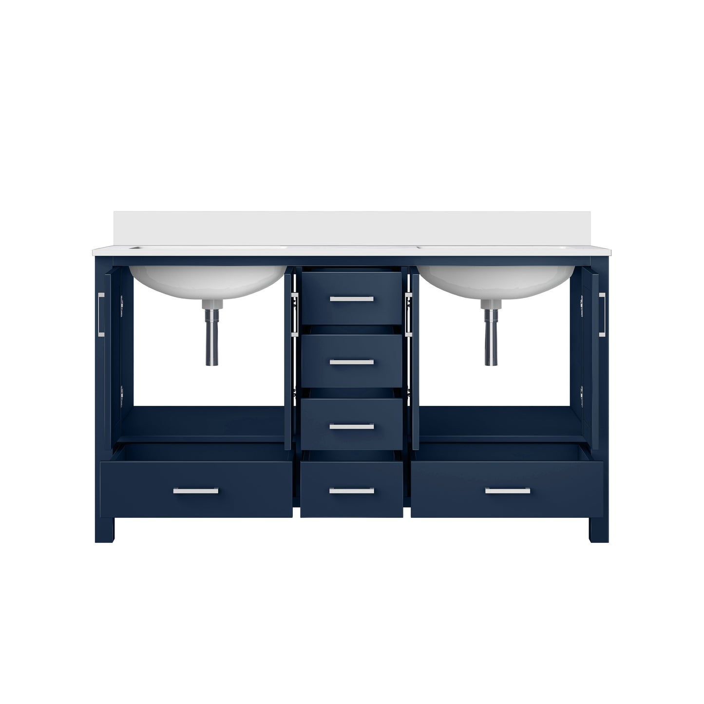 Jacques 60 in. W x 22 in. D Navy Blue Bath Vanity