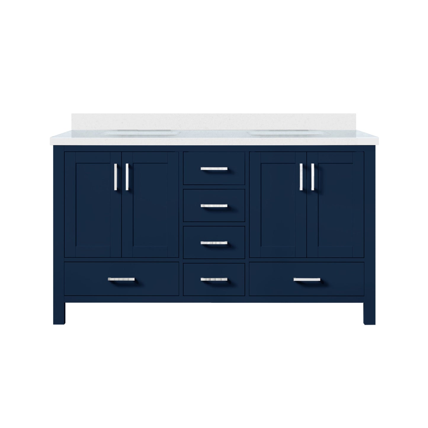 Jacques 60 in. W x 22 in. D Navy Blue Bath Vanity