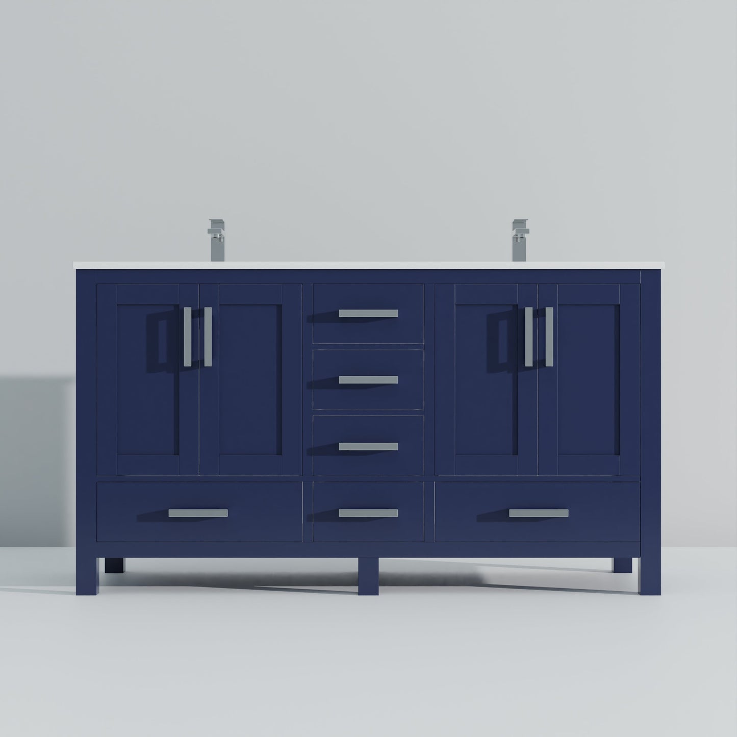 Jacques 60 in. W x 22 in. D Navy Blue Bath Vanity