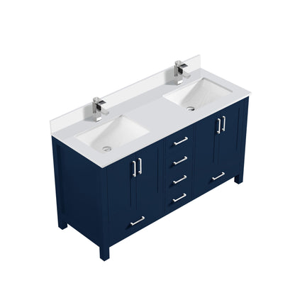Jacques 60 in. W x 22 in. D Navy Blue Bath Vanity