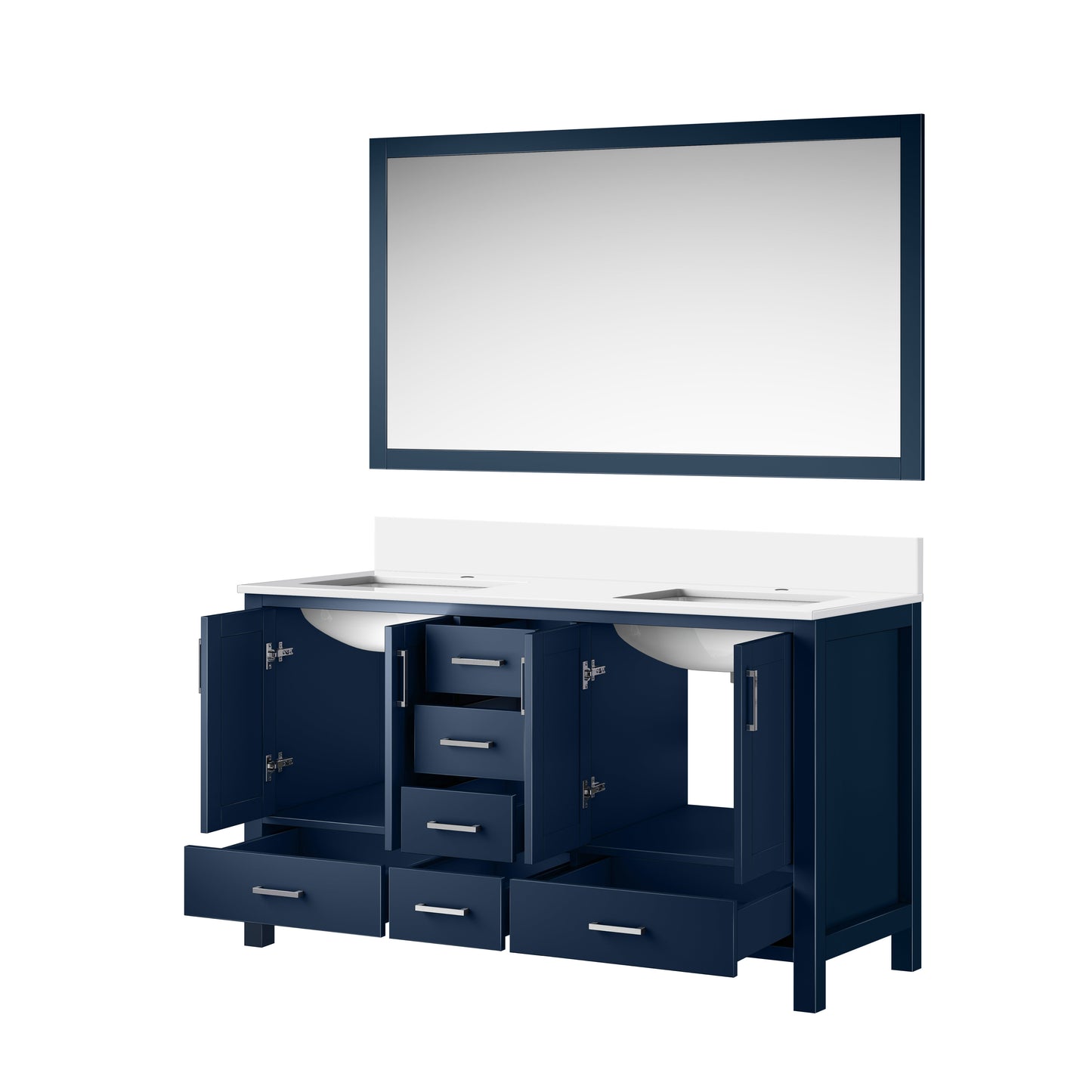 Jacques 60 in. W x 22 in. D Navy Blue Bath Vanity