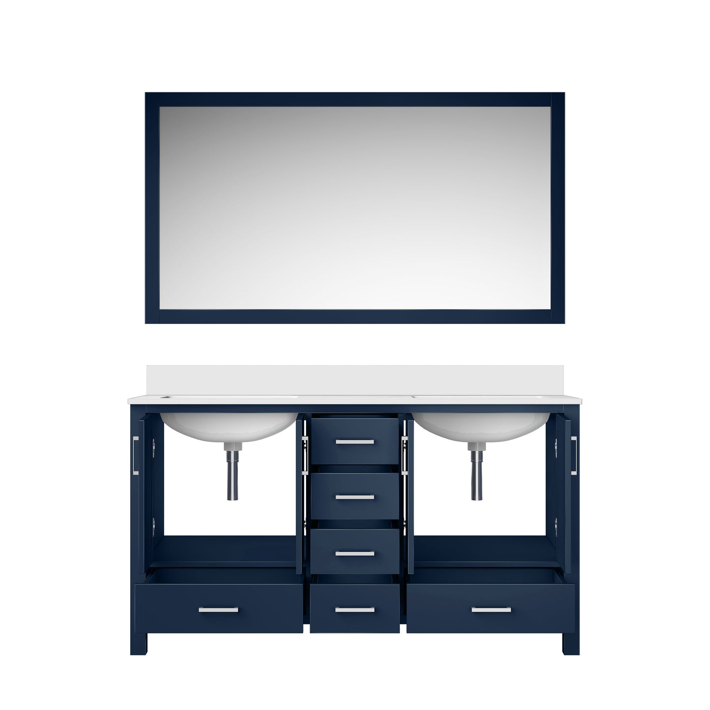 Jacques 60 in. W x 22 in. D Navy Blue Bath Vanity