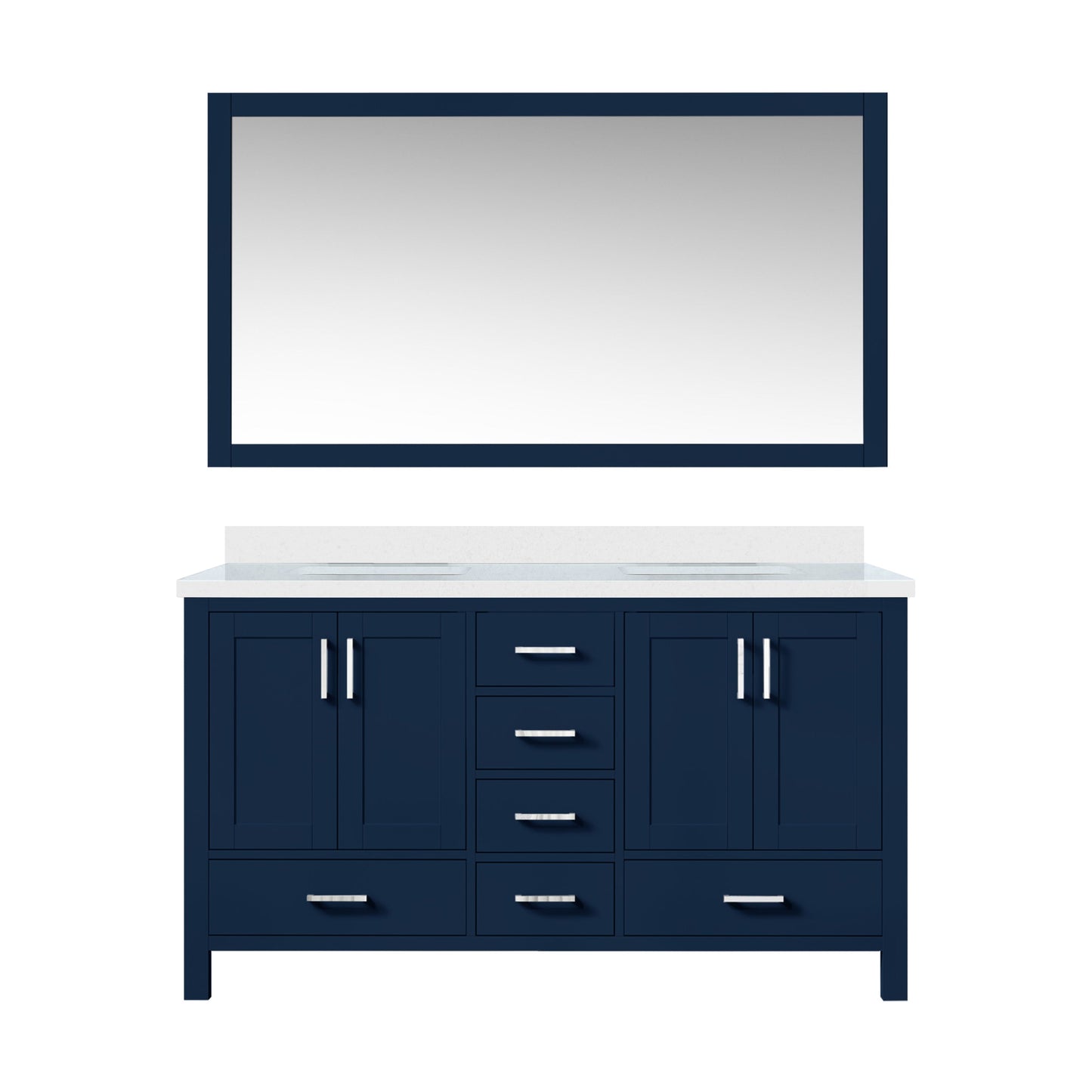 Jacques 60 in. W x 22 in. D Navy Blue Bath Vanity