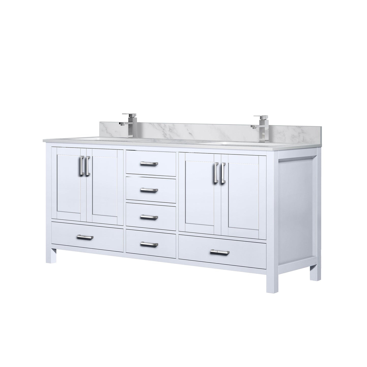 Jacques 72 in. W x 22 in. D White Double Bath Vanity