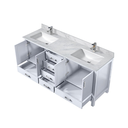 Jacques 72 in. W x 22 in. D White Double Bath Vanity