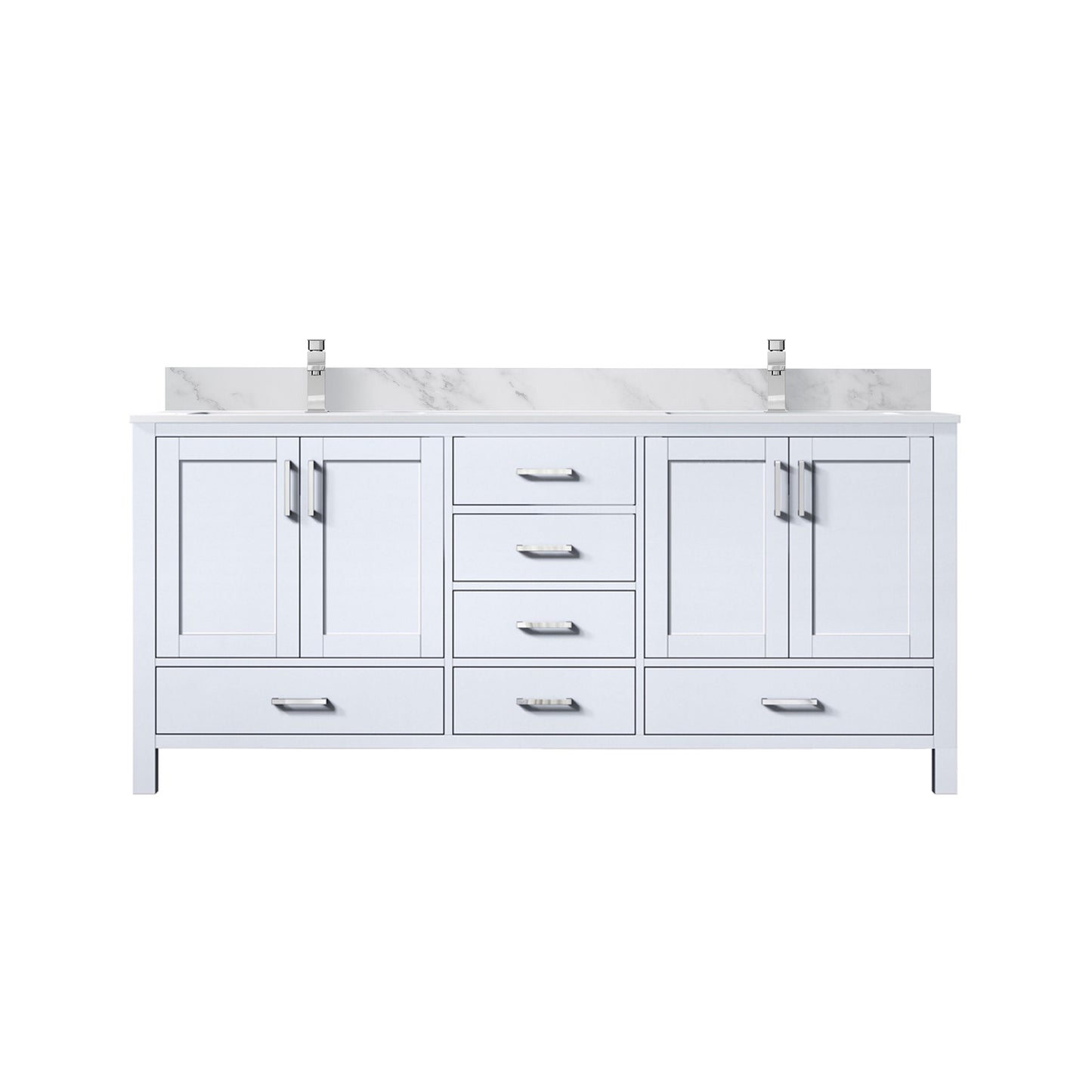 Jacques 72 in. W x 22 in. D White Double Bath Vanity