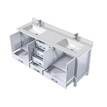 Jacques 72 in. W x 22 in. D White Double Bath Vanity