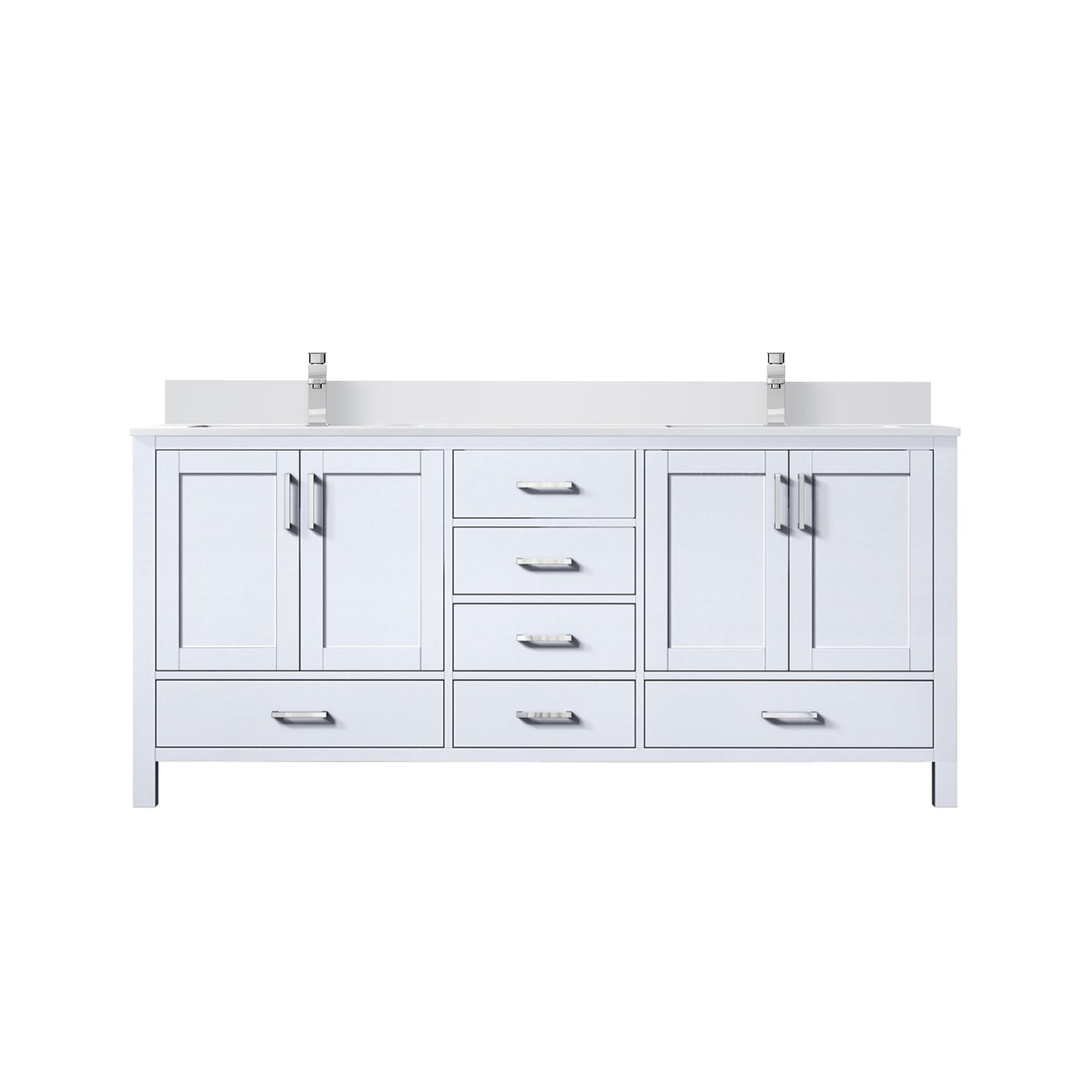 Jacques 72 in. W x 22 in. D White Double Bath Vanity