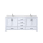 Jacques 72 in. W x 22 in. D White Double Bath Vanity