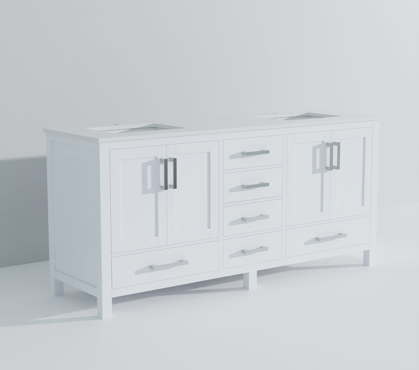 Jacques 72 in. W x 22 in. D White Bath Vanity