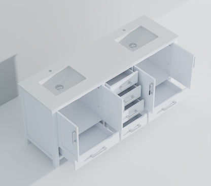 Jacques 72 in. W x 22 in. D White Bath Vanity