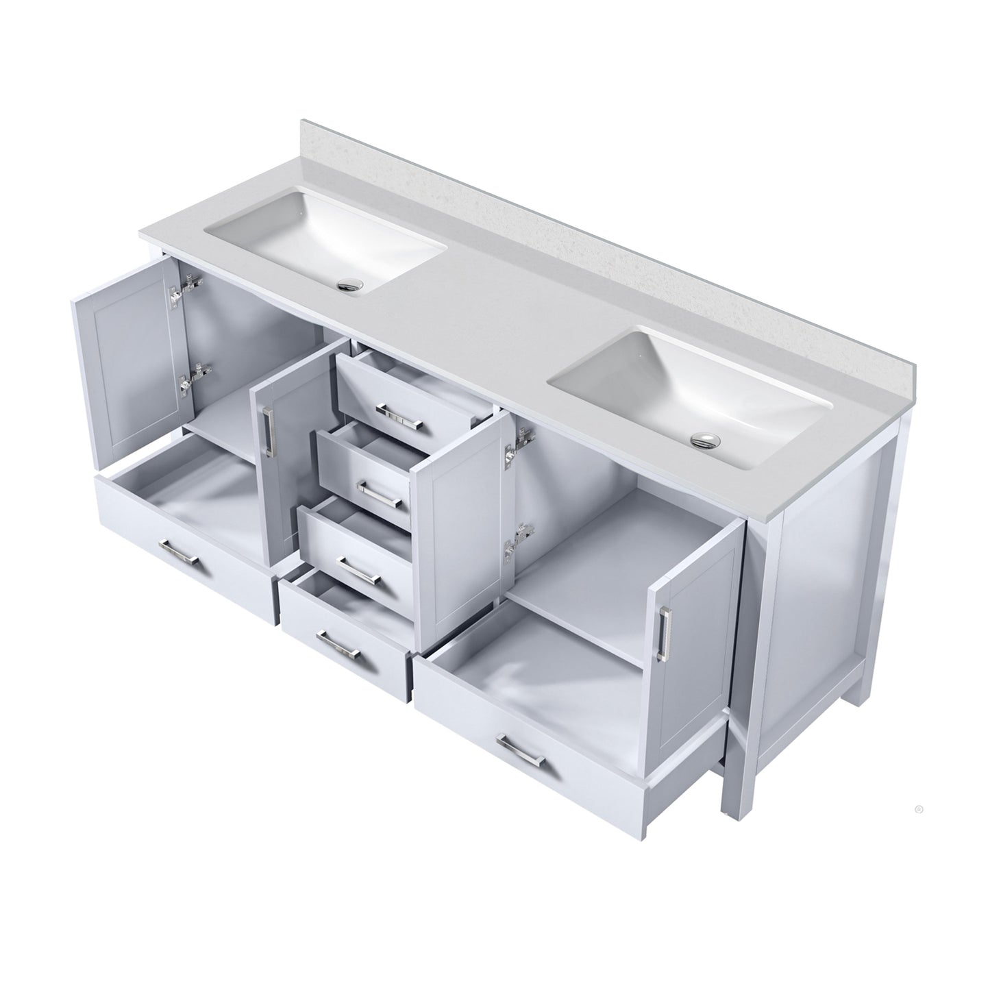 Jacques 72 in. W x 22 in. D White Bath Vanity