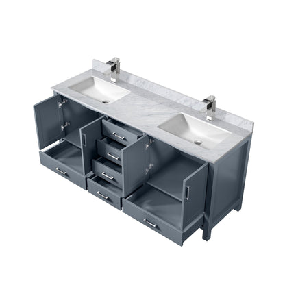Jacques 72 in. W x 22 in. D Dark Grey Double Bath Vanity