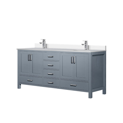 Jacques 72 in. W x 22 in. D Dark Grey Double Bath Vanity