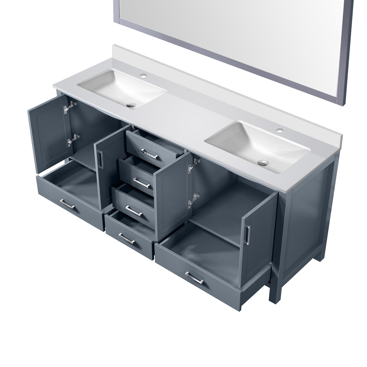 Jacques 72 in. W x 22 in. D Dark Grey Bath Vanity