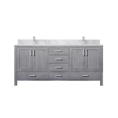 Jacques 72 in. W x 22 in. D Distressed Grey Double Bath Vanity