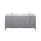 Jacques 72 in. W x 22 in. D Distressed Grey Double Bath Vanity