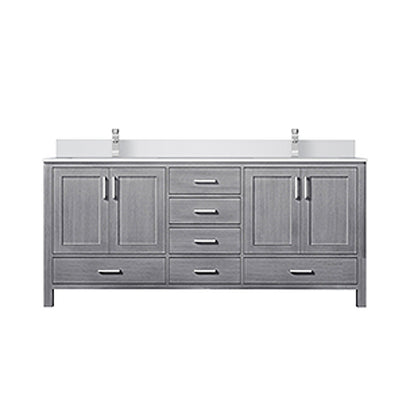 Jacques 72 in. W x 22 in. D Distressed Grey Double Bath Vanity