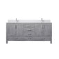 Jacques 72 in. W x 22 in. D Distressed Grey Double Bath Vanity