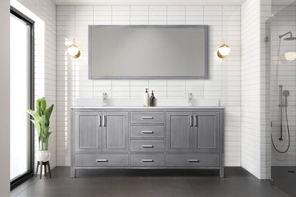 Jacques 72 in. W x 22 in. D Distressed Grey Bath Vanity