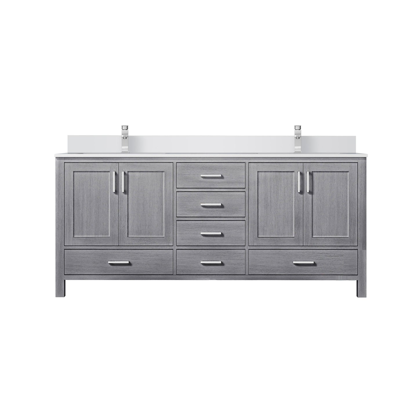 Jacques 72 in. W x 22 in. D Distressed Grey Bath Vanity
