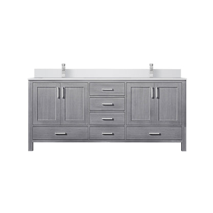 Jacques 72 in. W x 22 in. D Distressed Grey Bath Vanity