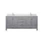 Jacques 72 in. W x 22 in. D Distressed Grey Bath Vanity