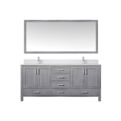 Jacques 72 in. W x 22 in. D Distressed Grey Bath Vanity