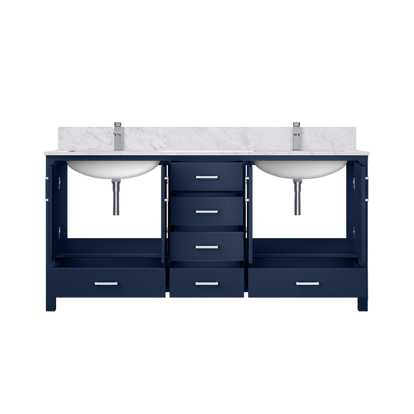 Jacques 72 in. W x 22 in. D Navy Blue Double Bath Vanity