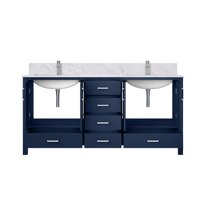 Jacques 72 in. W x 22 in. D Navy Blue Double Bath Vanity