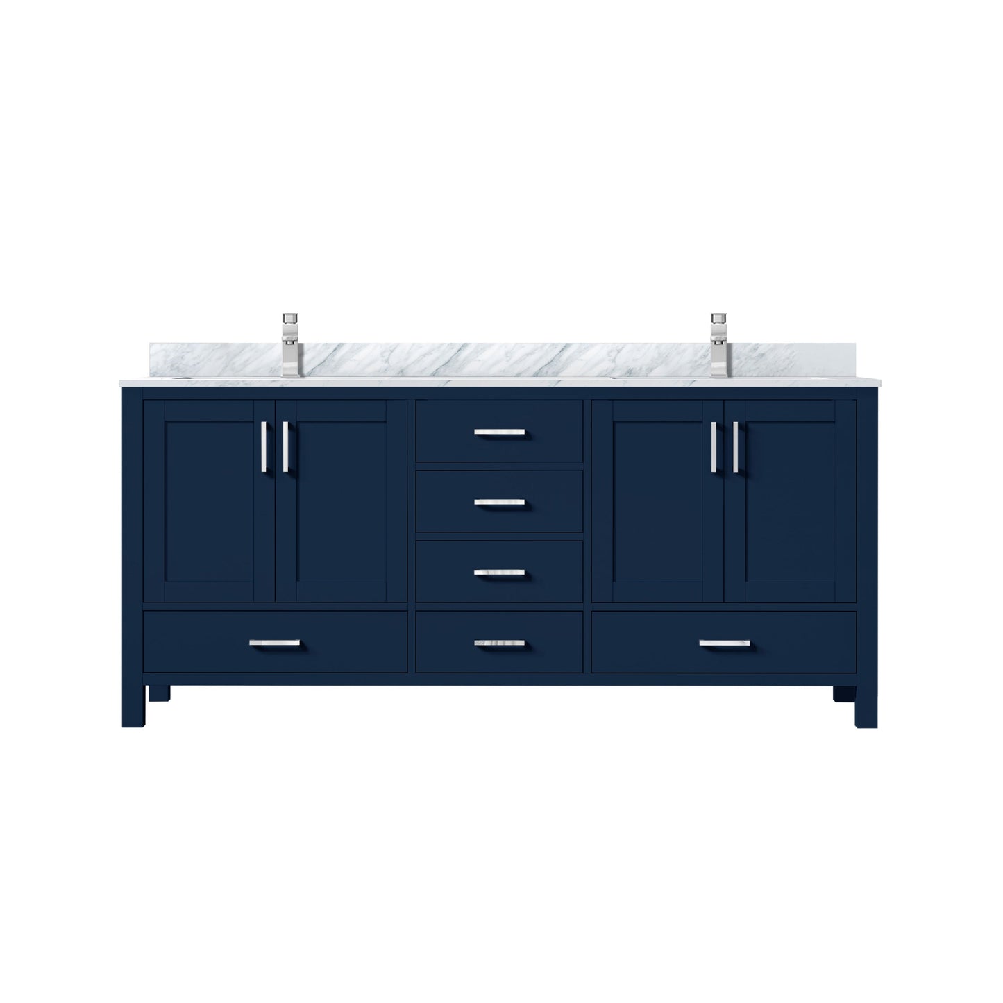 Jacques 72 in. W x 22 in. D Navy Blue Double Bath Vanity