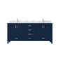 Jacques 72 in. W x 22 in. D Navy Blue Double Bath Vanity