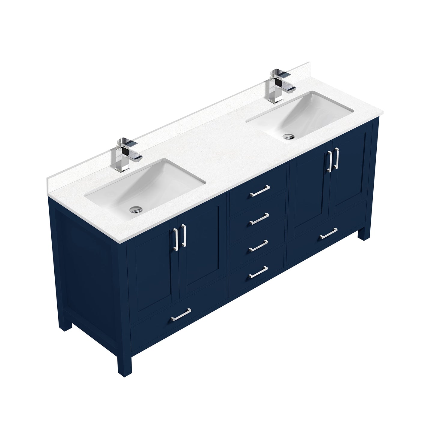 Jacques 72 in. W x 22 in. D Navy Blue Double Bath Vanity