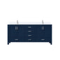 Jacques 72 in. W x 22 in. D Navy Blue Double Bath Vanity