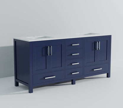 Jacques 72 in. W x 22 in. D Navy Blue Bath Vanity