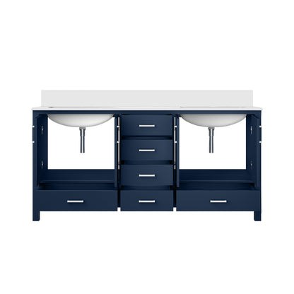 Jacques 72 in. W x 22 in. D Navy Blue Bath Vanity