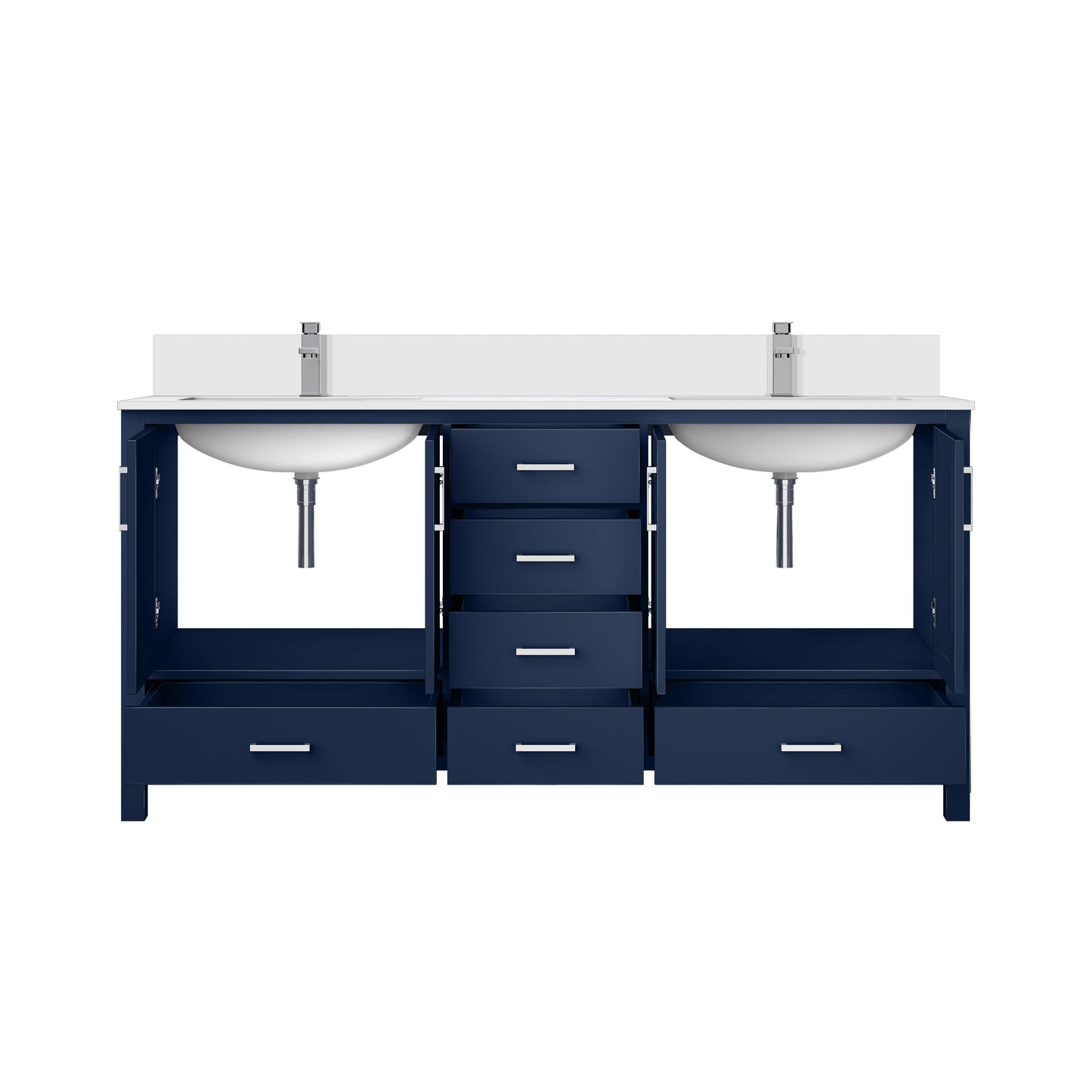 Jacques 72 in. W x 22 in. D Navy Blue Bath Vanity