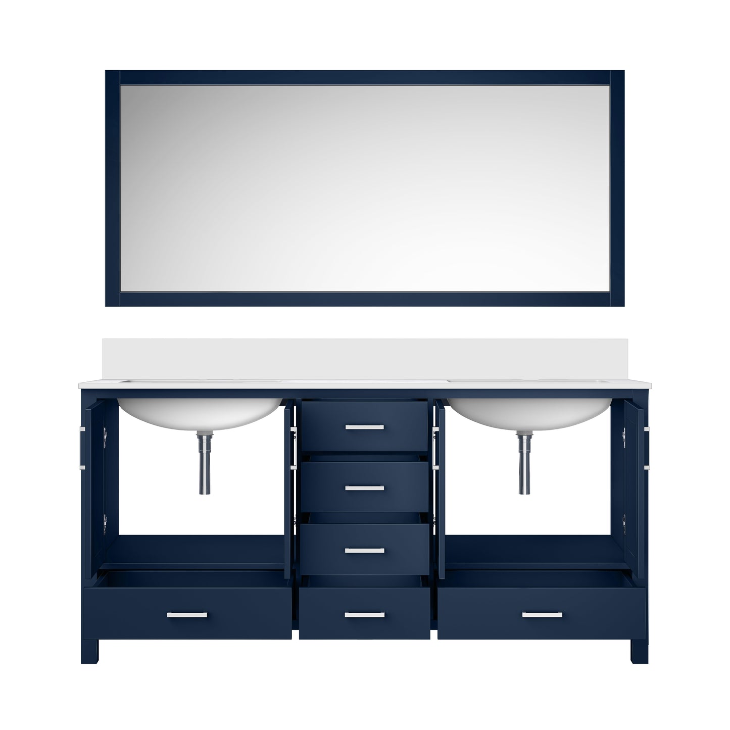 Jacques 72 in. W x 22 in. D Navy Blue Bath Vanity