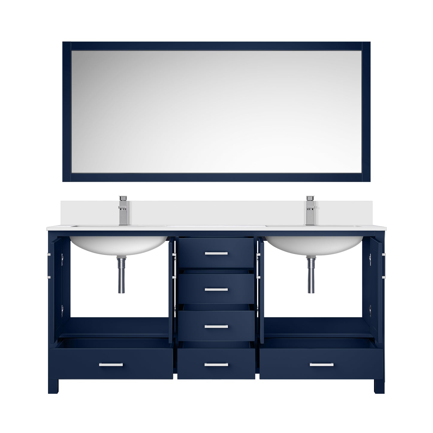 Jacques 72 in. W x 22 in. D Navy Blue Bath Vanity