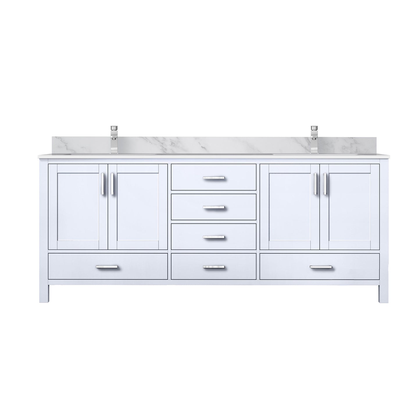 Jacques 80 in. W x 22 in. D White Double Bath Vanity