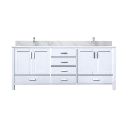 Jacques 80 in. W x 22 in. D White Double Bath Vanity